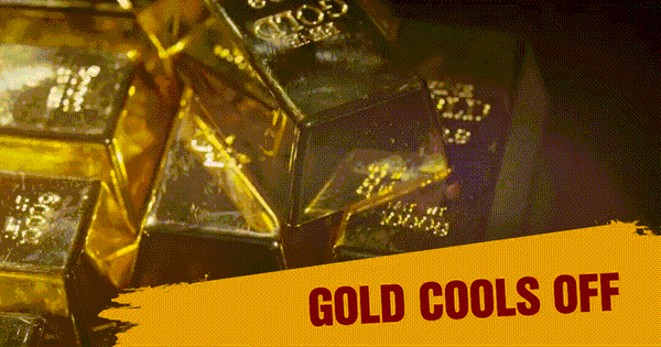 Gold cools off